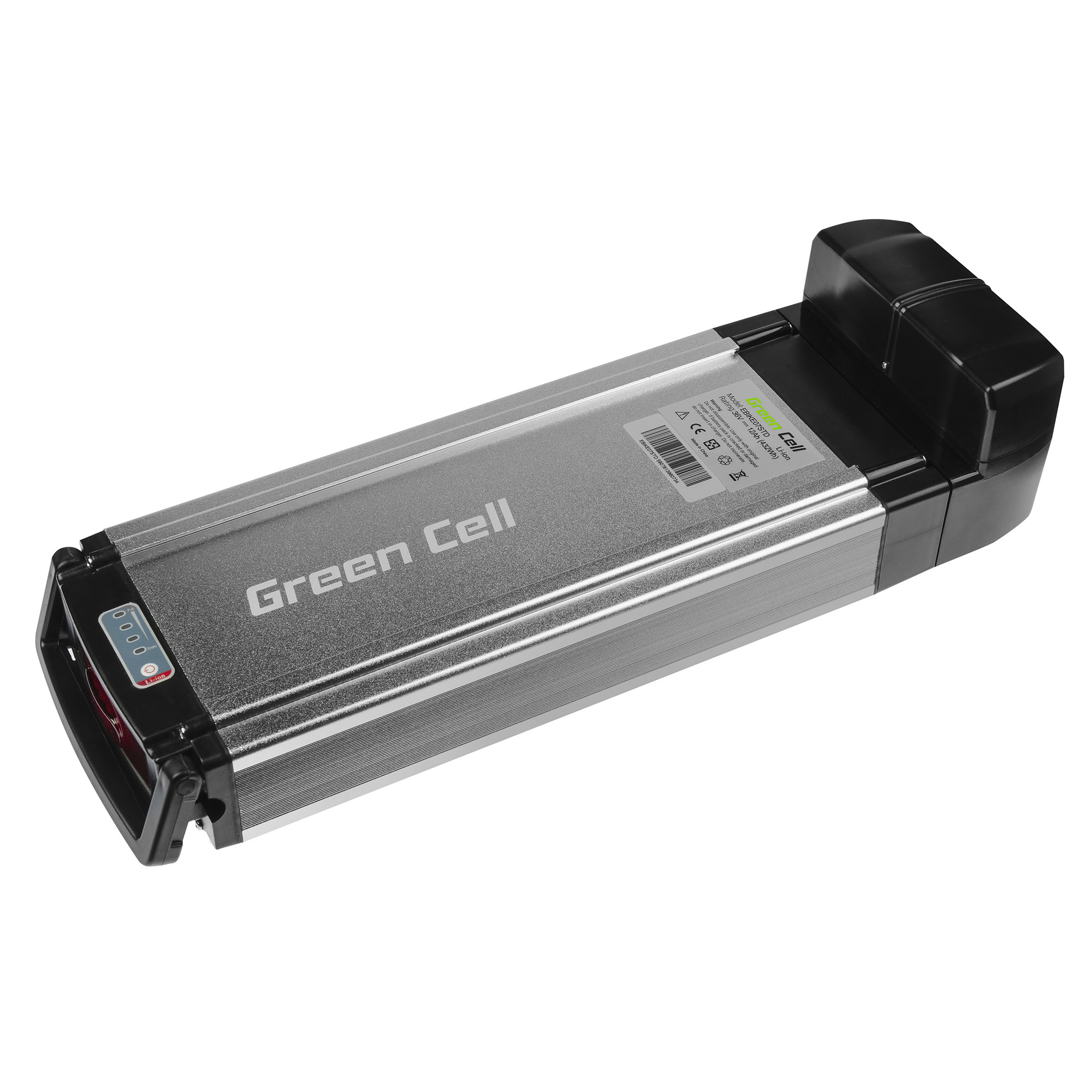 E-Bike Battery 36V 12Ah Li-Ion Rear Rack and Charger Ebike Electric Bicycle